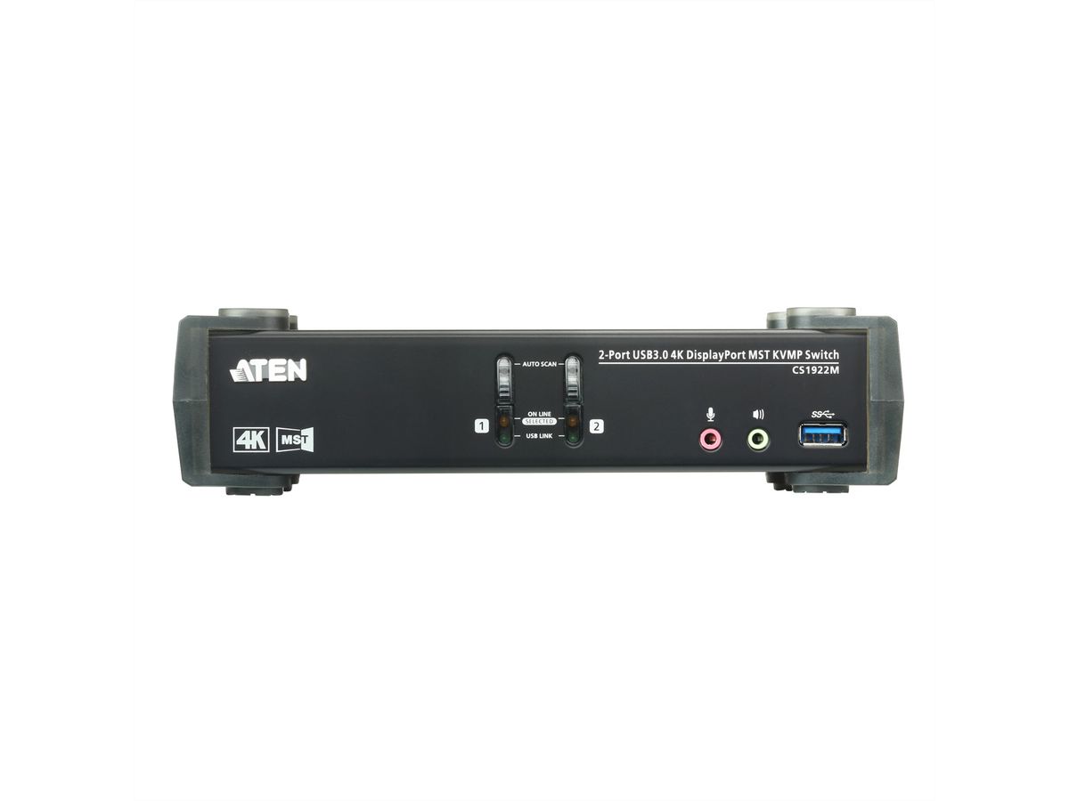 ATEN CS1922M Commutateur KVMP™ MST DisplayPort 4K 2 ports USB 3.0