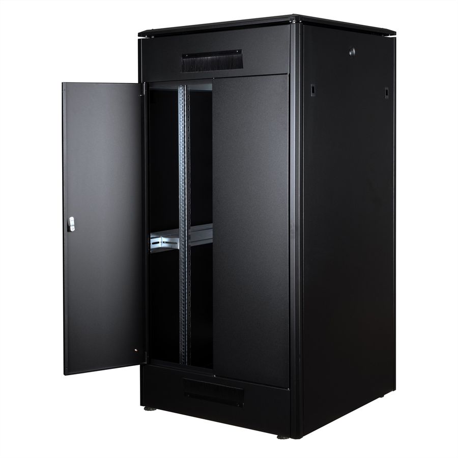 ROLINE 19" Baie réseau Pro 32U, 800x800 LxP Porte verre noir