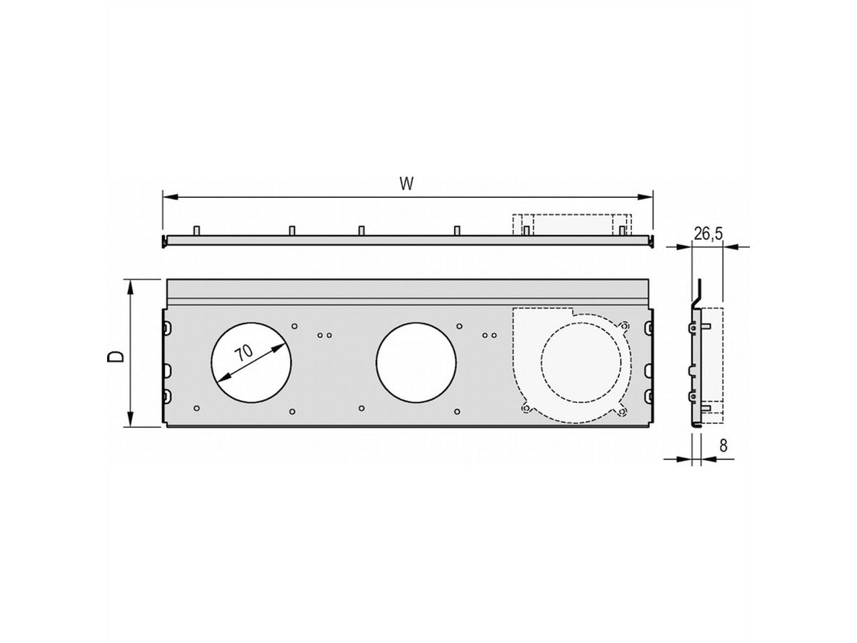 Unité de ventilation radiale SCHROFF RatiopacPRO AIR, 3 ventilateurs, 84 CV, 160 mm