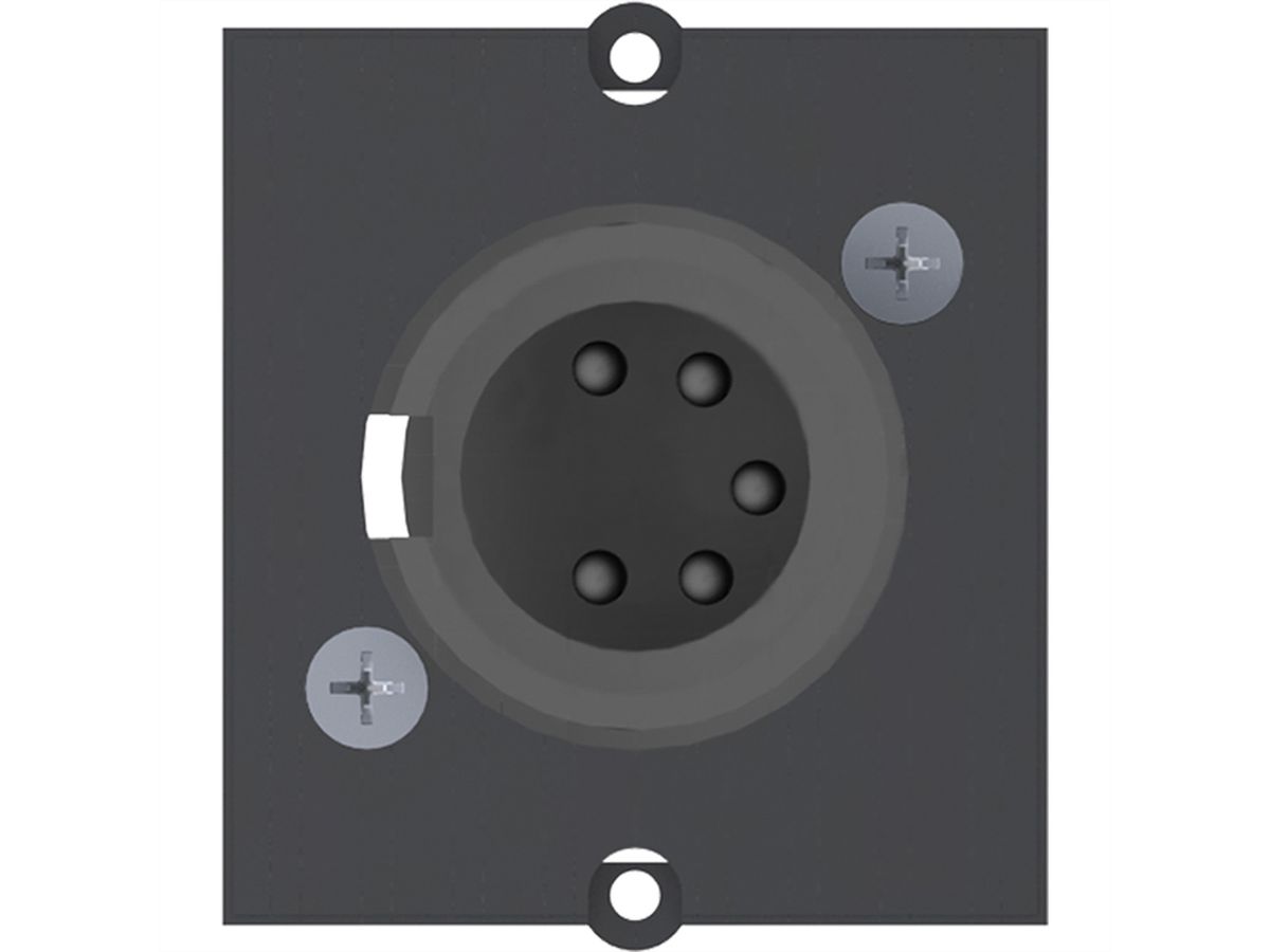 BACHMANN Module Custom 1 x fiche XLR, 5 pôles noir