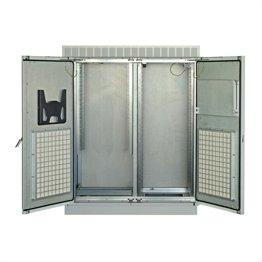 SCHROFF Armoire modulaire de ventilation pour l'extérieur avec porte double, ventilateur, 1530H 29 U, 1300W 630D