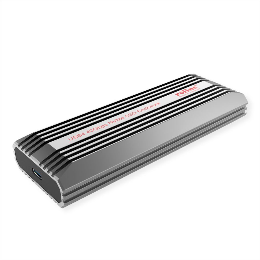 ROLINE Boîtier externe SSD, M.2, NVMe vers USB 4 Gen 3x2 type C