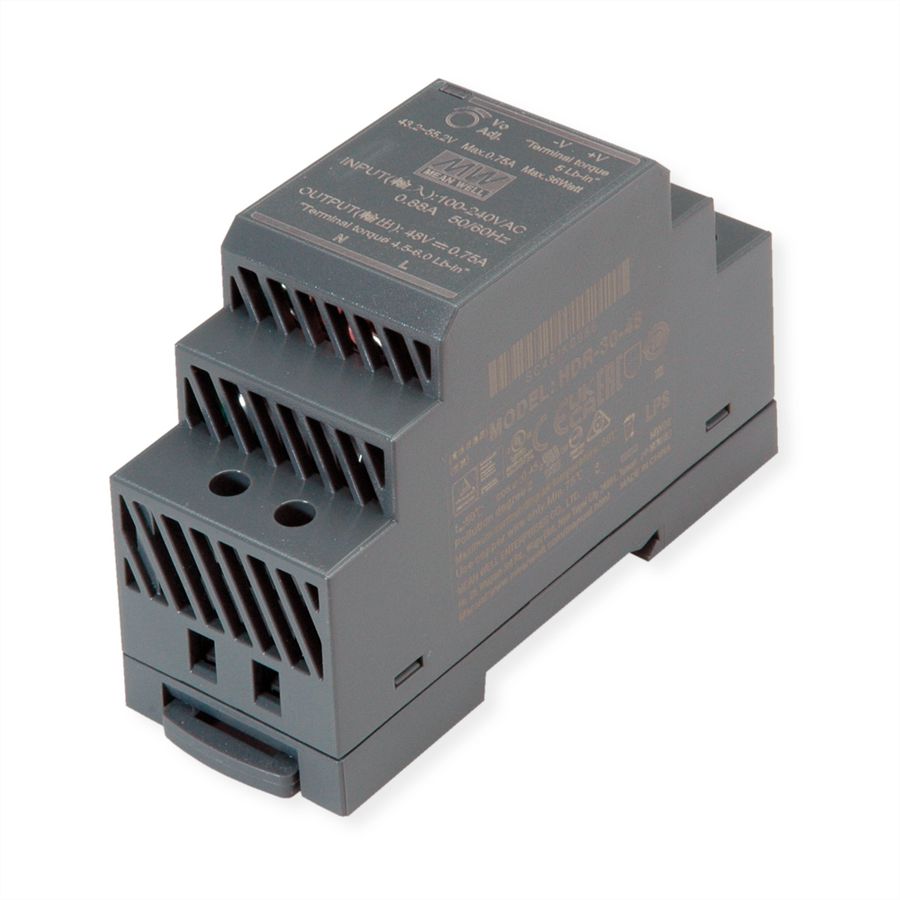 MEAN WELL HDR-30-48 Bloc d'alimentation sur rail DIN 30 W 48 V CC