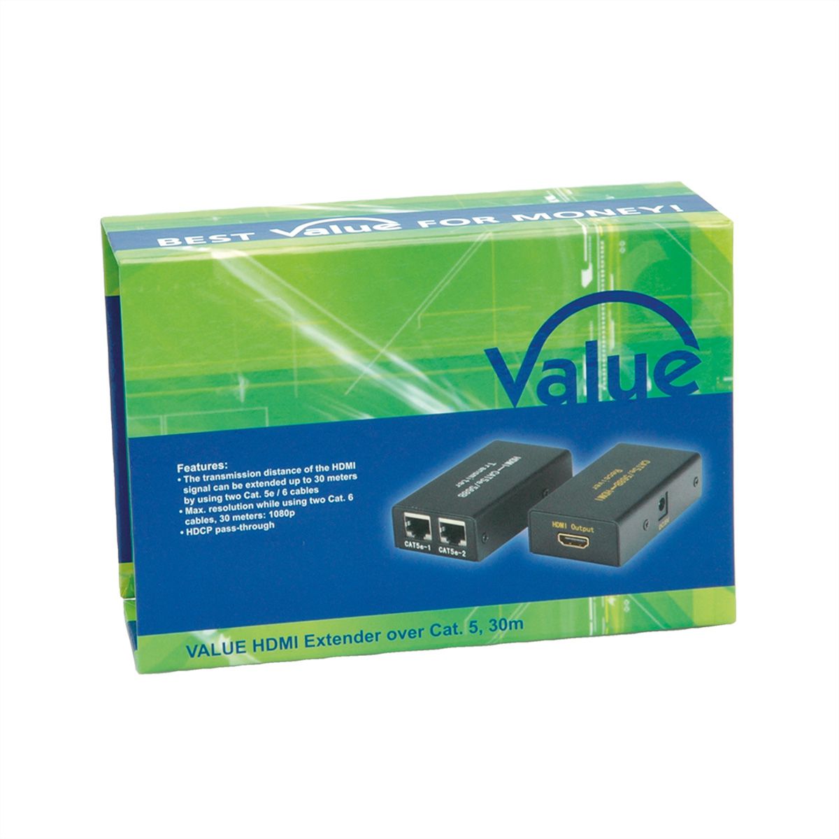 VALUE Prolongateur HDMI via Cat. 5, 25m