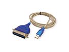 VALUE Câble convertisseur USB vers IEEE 1284, turquoise, 1,8 m