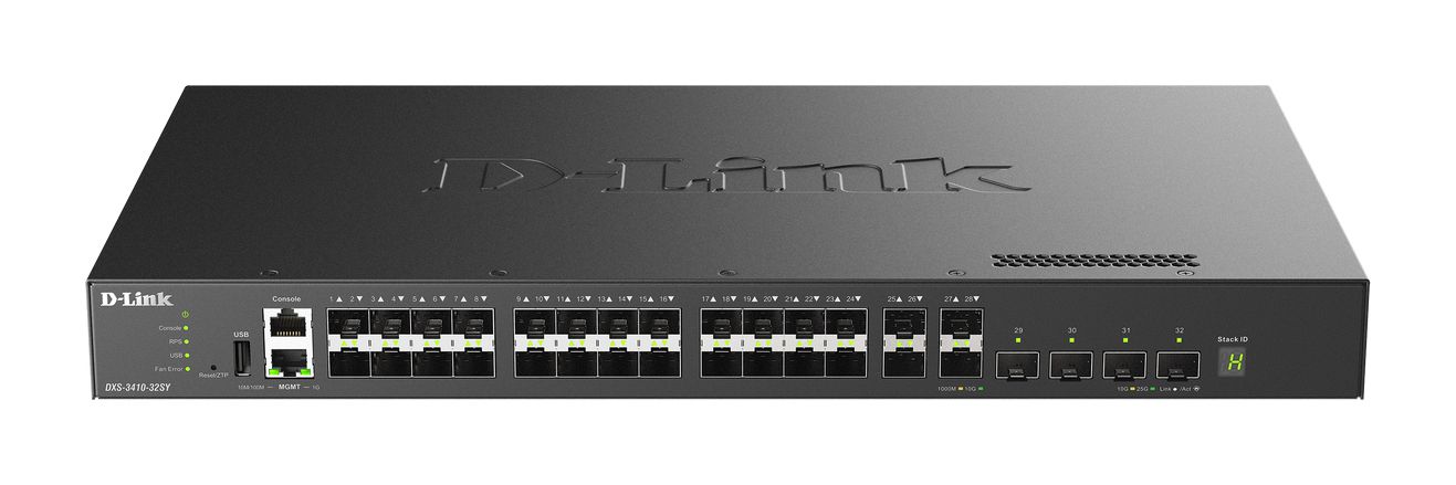 D-Link DXS-3410-32SY commutateur réseau Géré L3 Noir