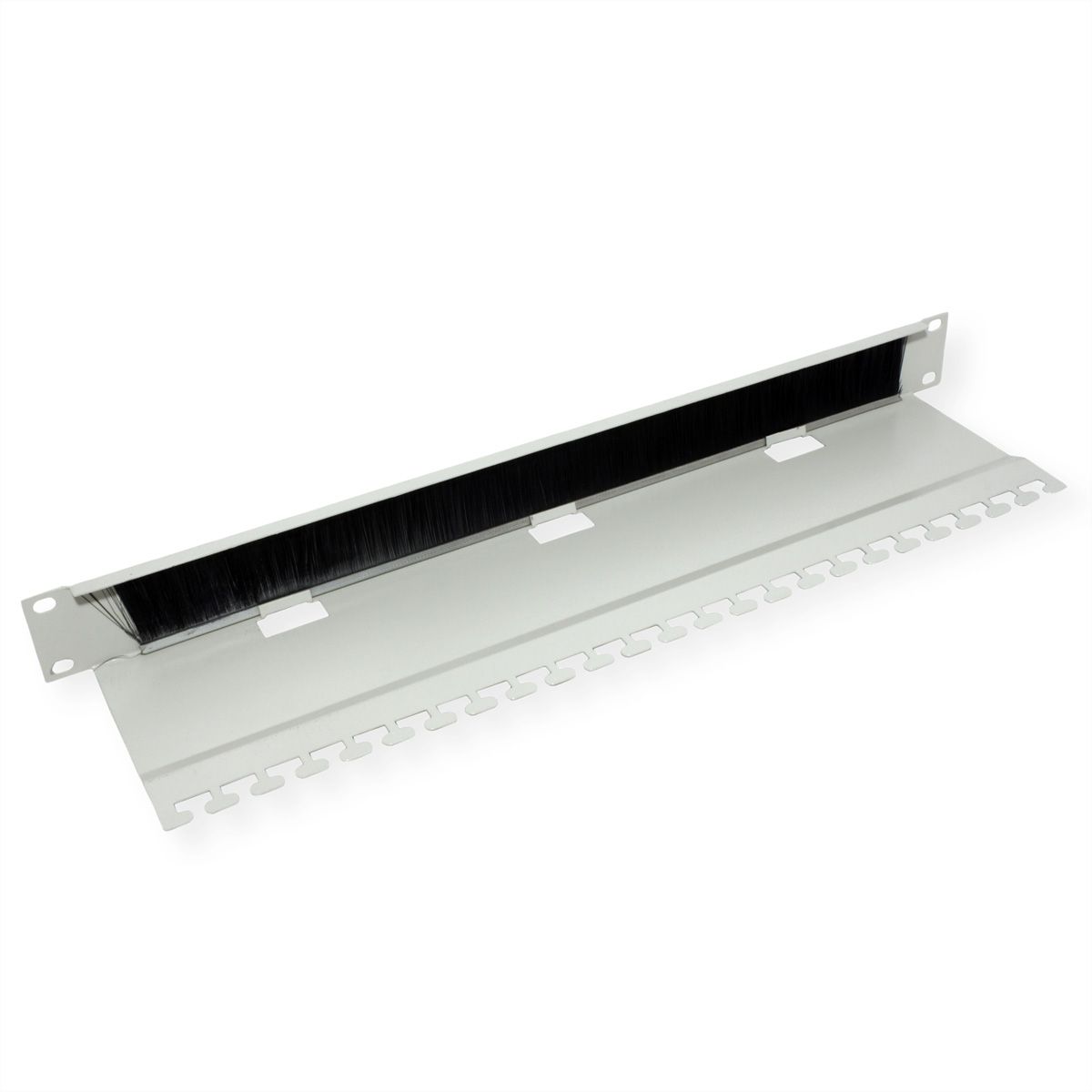 ROLINE 19" Passe-câbles, Avec brosse 1U gris