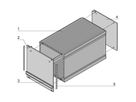 Kit de tubes de l'unité enfichable de type SCHROFF, blindé, 3 U, 14 HP, 167 mm