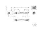 METZ CONNECT Câble Ethernet industriel M12-RJ45, codage X, noir, 1 m