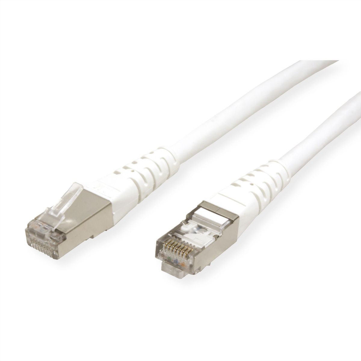 Cordon ROLINE Cat.6 (Classe E) S/FTP (PiMF), blanc, 2 m