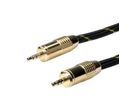 ROLINE GOLD Câble de raccordement 3,5mm audio M / M, Retail Blister, 10 m