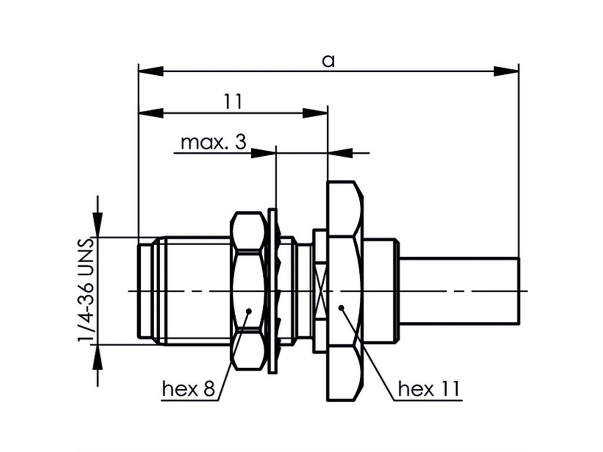 TELEGÄRTNER Prise de câble SMA pour RG-316/U plaquée or