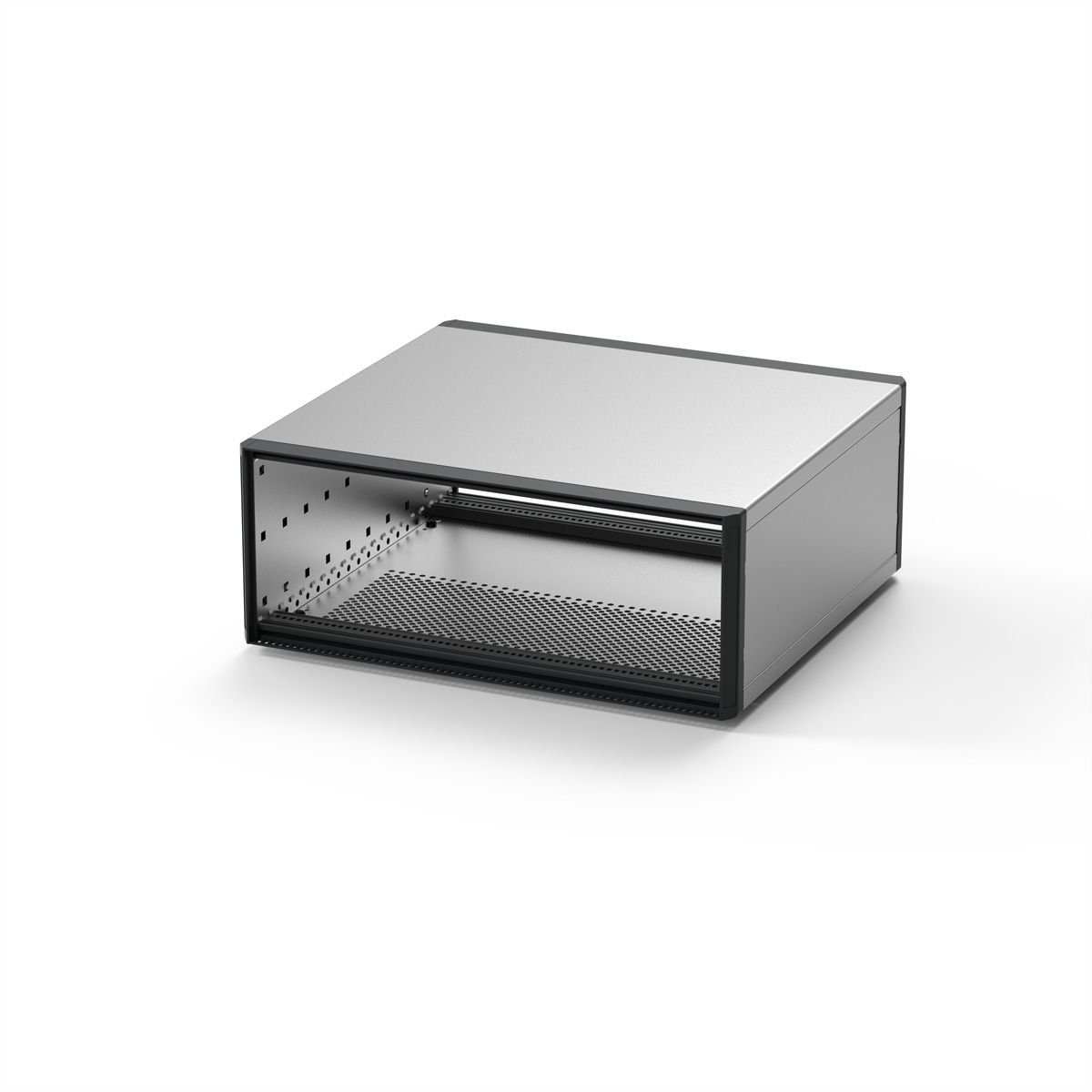 SCHROFF RatiopacPRO, coffret de bureau, blindage rétractable, garniture avant, 3 U, 63 HP, 375 mm
