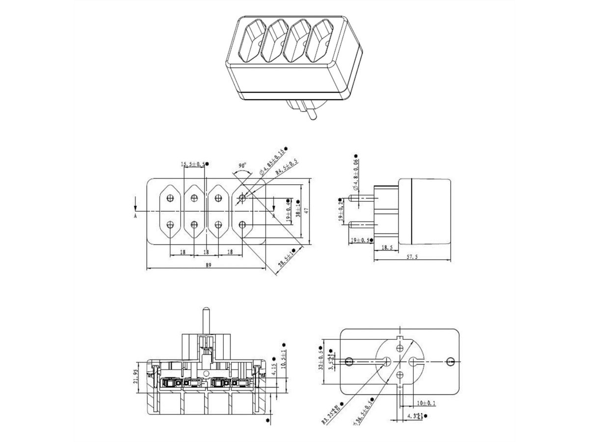 BACHMANN Prise Euro quadruple