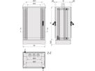 SCHROFF Outdoor Comline FTTX Cabinet avec double accès, 1200H 800W 600D
