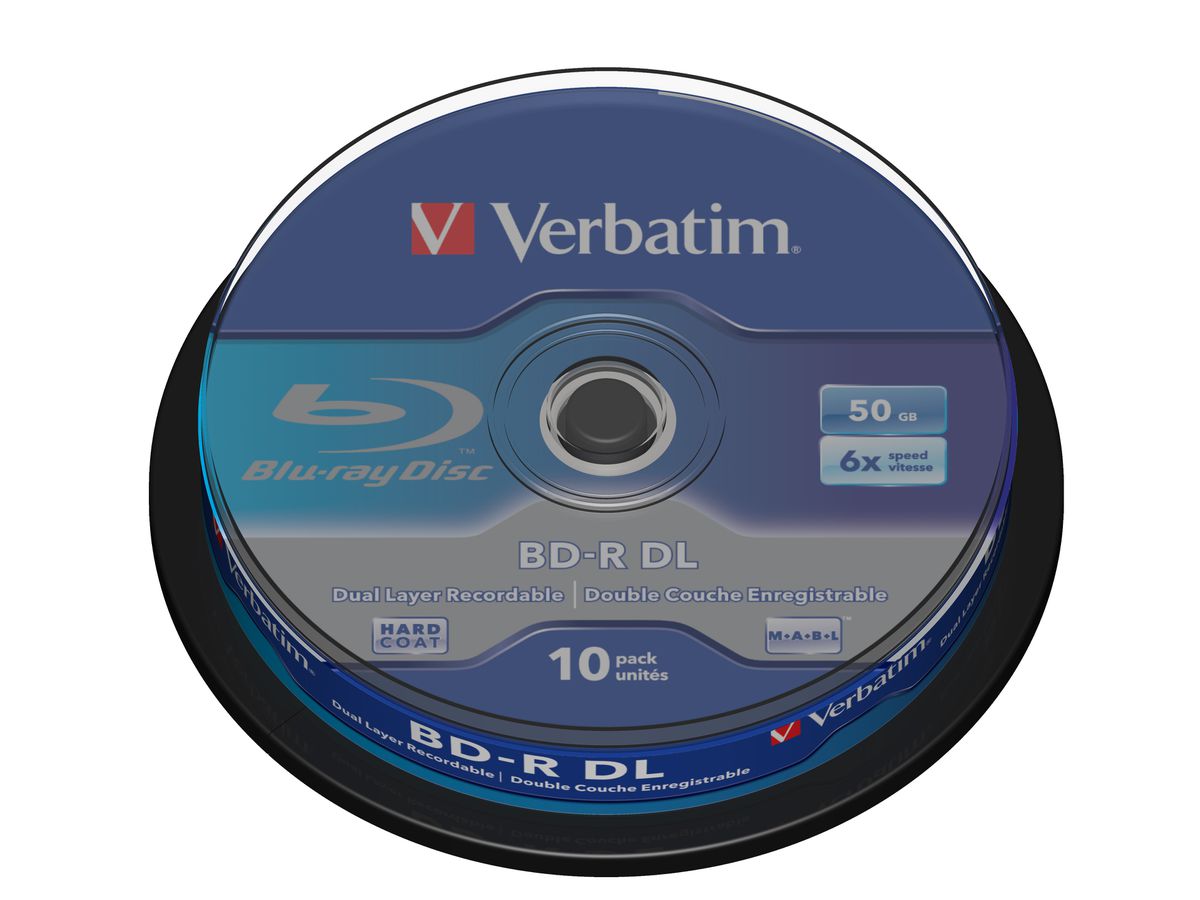 Verbatim BD-R DL 50GB 6 x 10 Pack Spindle BD-R 50Go 10pièce(s)