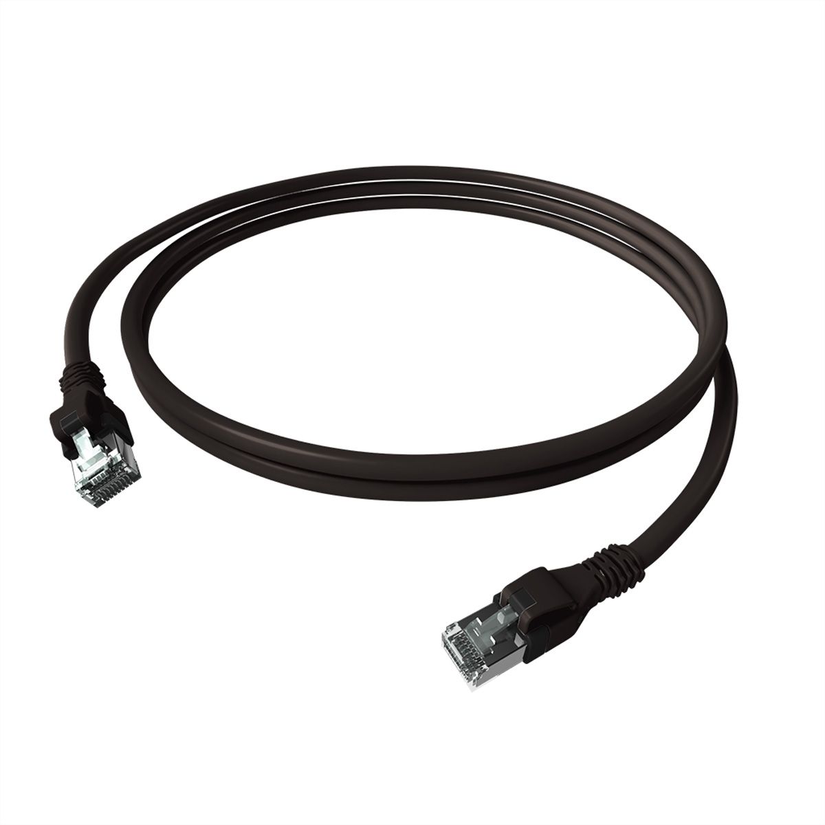 Cordon EasyLan DualBoot PushPull IP20, Cat.6A (Classe EA), S/FTP, noir, 3 m