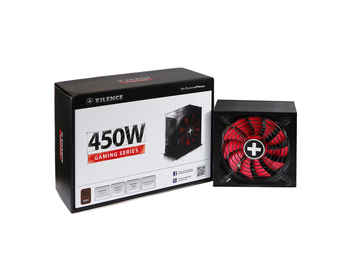 Xilence XP450R10 450W Alimentation PC, 80+ Bronze, Gaming, ATX