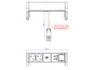 BACHMANN DESK2 ALU BLACK 2xUTE 1xCM 1xUSB A/C 22W 0,2m GST18