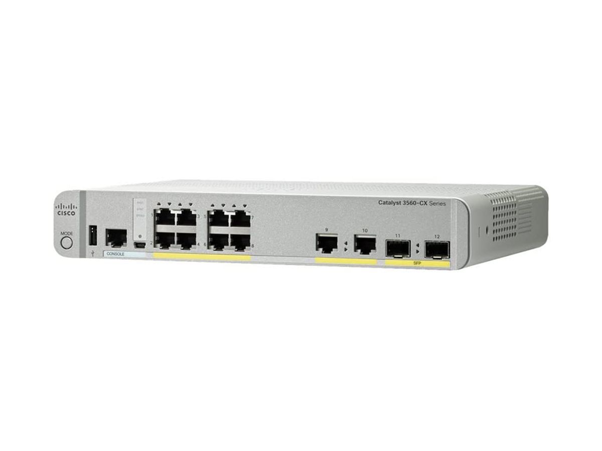 Cisco Catalyst WS-C3560CX-8TC-S commutateur réseau Géré L3 Gigabit Ethernet (10/100/1000) Blanc