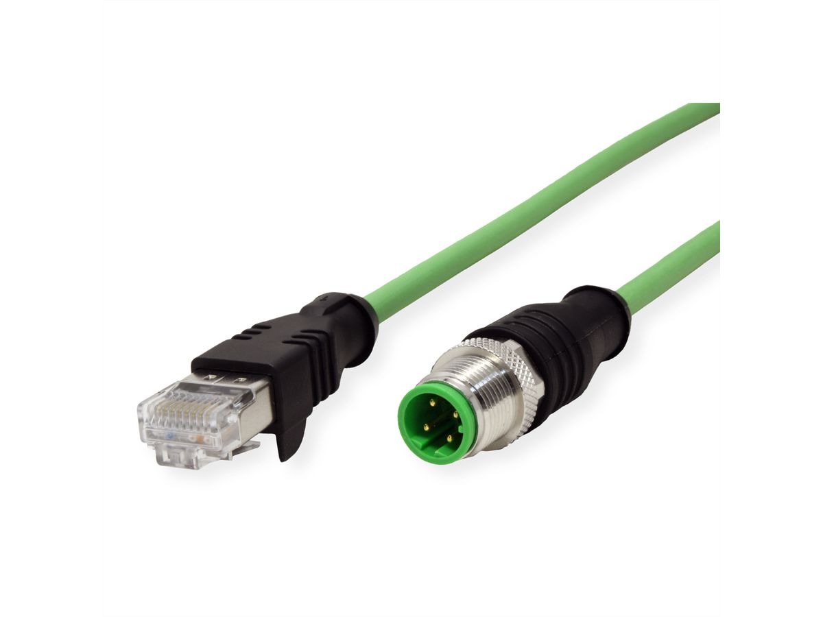 METZ CONNECT Câble Ethernet industriel M12-RJ45, codage D, 10 m