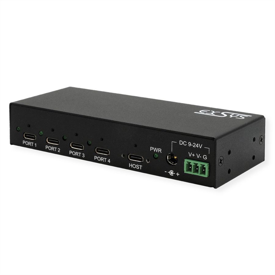 EXSYS EX-12294HMS Hub métal USB 3.2 Gen2, 4 ports, 4x C