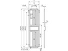 Unité enfichable de type cadre SCHROFF, panneau arrière, découpe pour un connecteur, 6 U, 28 HP