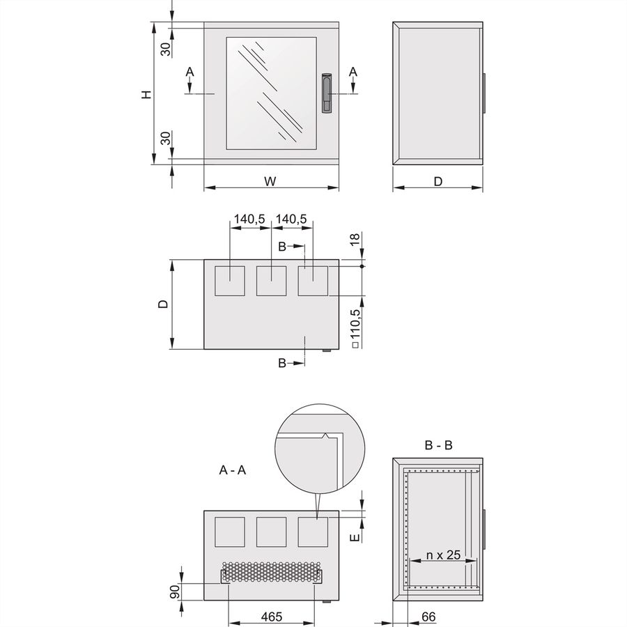 SCHROFF EPCASE 16 UH, (HxLxP) 812 x 600 x 500 mm