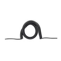 BACHMANN Câble spirale 0,5m-2m, noir, H05VV-F 3G1,5mm²