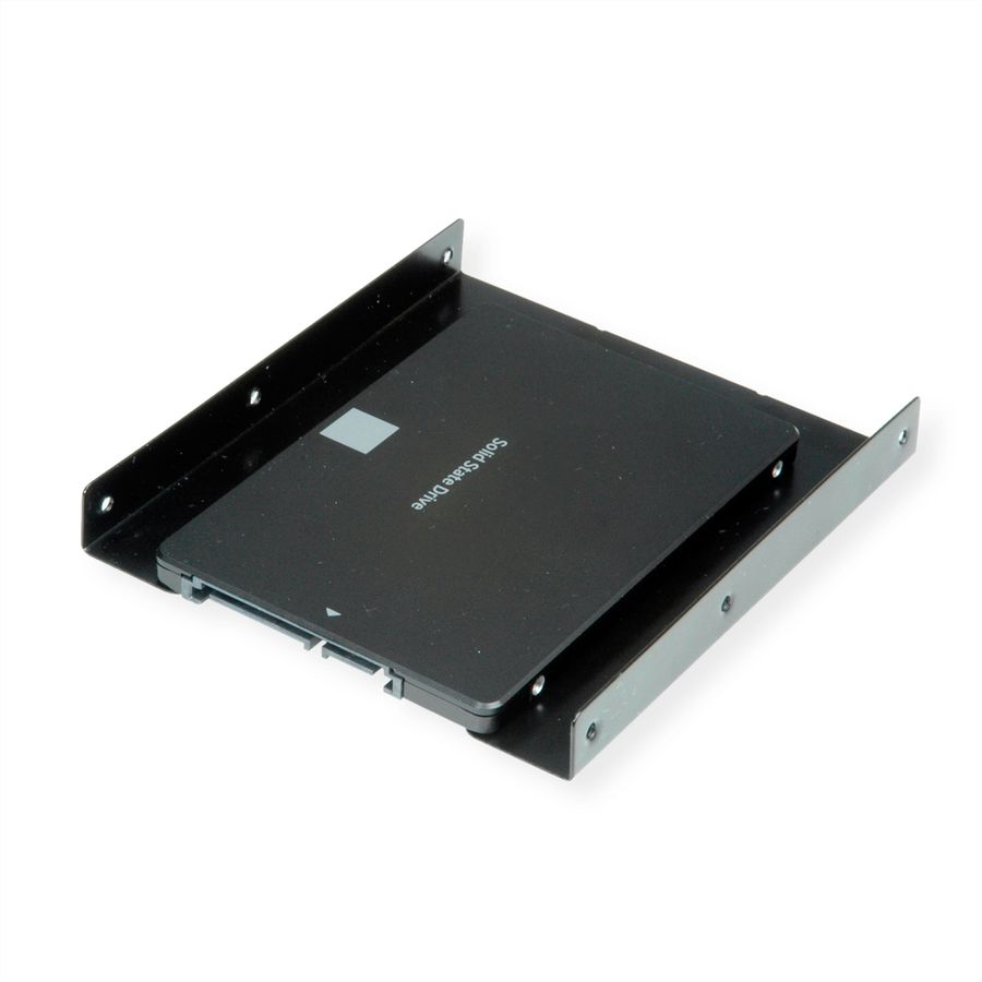 ROLINE Adaptateur de montage HDD/SSD 3.5", pour 1x HDD/SSD 2.5", métal, noir, noir