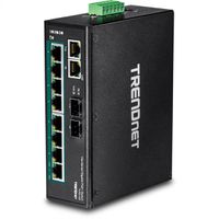 TRENDnet TI-PG102 Switch Rail DIN PoE+ Gigabit industriel à 10 ports