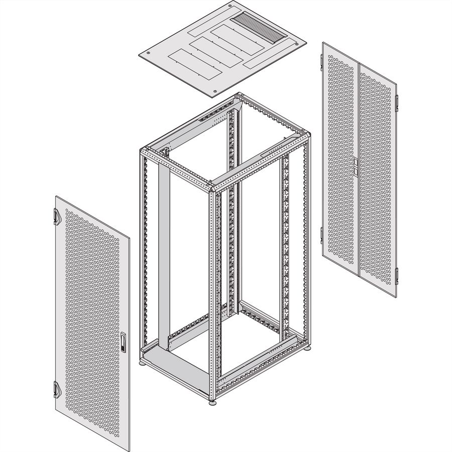 SCHROFF Varistar Armoire serveur, RAL 7021, Side-by-Side, 52 U, 2450H, 600W, 1000D