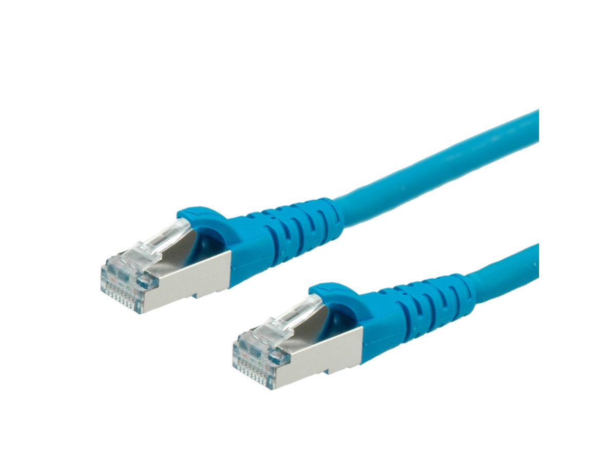 Cordon Cat.6A (Class EA) FTP AWG26, bleu, 0,3 m