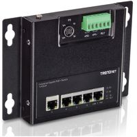TRENDnet TI-PG50F Switch industriel PoE+ Gigabit à 5 ports à accès frontal