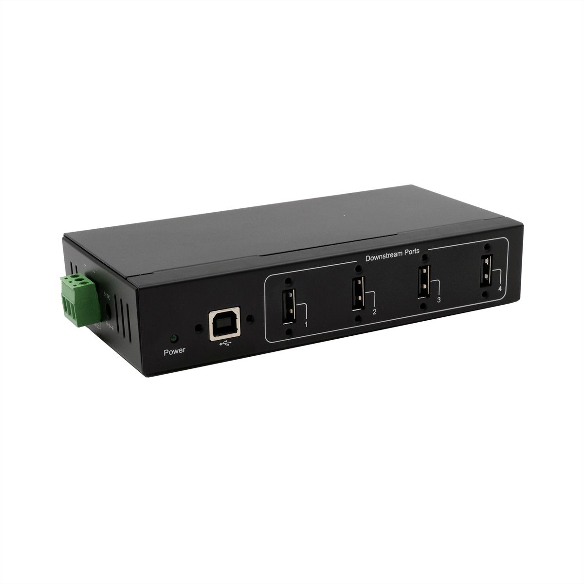 EXSYS EX-11214HMVS HUB 4 ports USB 2.0 métal avec alimentation 5V/2A Genesys Chipset