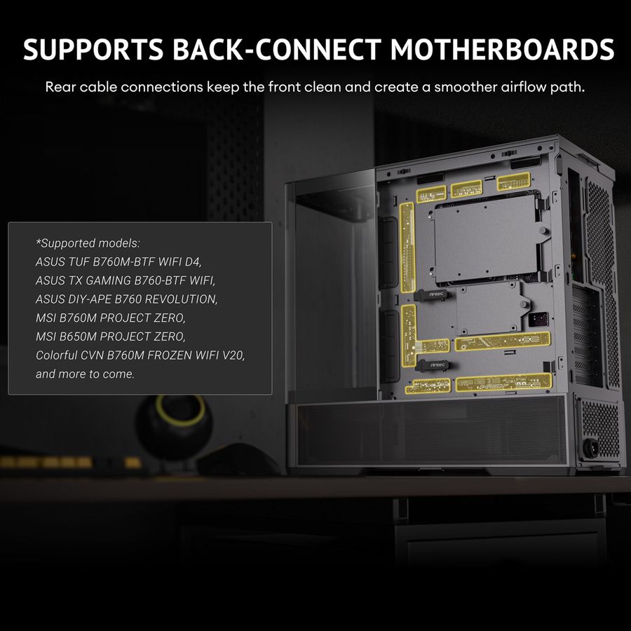 ANTEC Boîtier PC Constellation C6 Curve Air, format ATX Midi Tower, noir