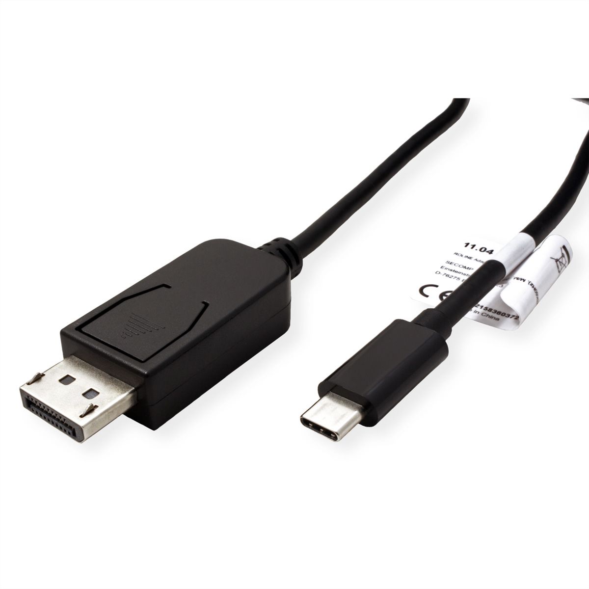 ROLINE Câble adaptateur type C - DisplayPort, v1.4, M/M, 1 m
