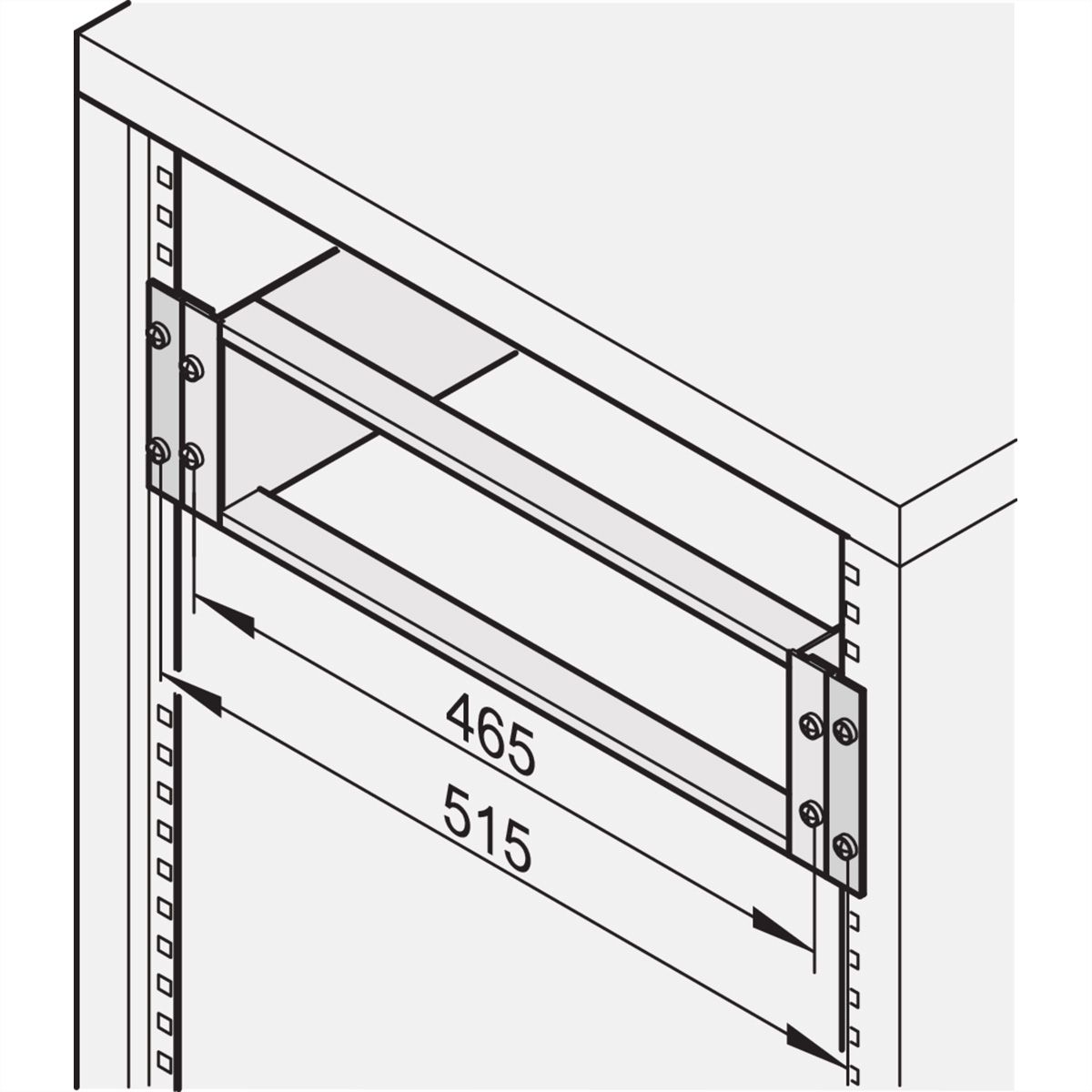 SCHROFF Etsirack 19" à 21" Kit d'adaptation, 6 U