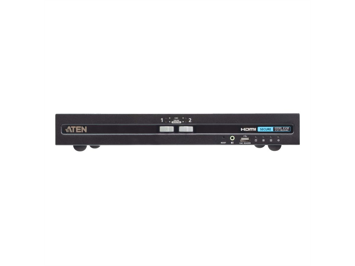 ATEN CS1182H4C Commutateur KVM sécurisé HDMI 2 ports USB avec CAC