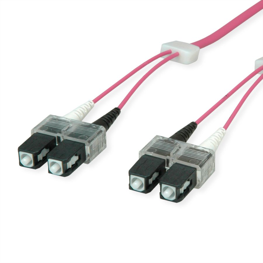 EasyLan Câble FO duplex 50/125µm OM4, SC/SC, violet, 1 m