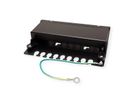 Panneau de brassage pour Keystones, 8 ports, noir