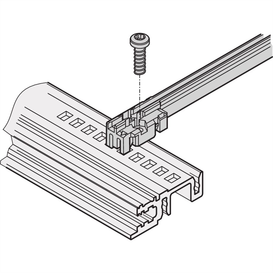 Accessoire pour rail de guidage SCHROFF, renforcé, PC, 160 mm, largeur de rainure 2 mm, rouge