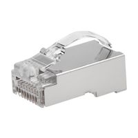 ROLINE Connecteur modulaire blindé Cat.6A (Classe EA), Easy Passthrough, pour câble solide/tresse, 10 unités