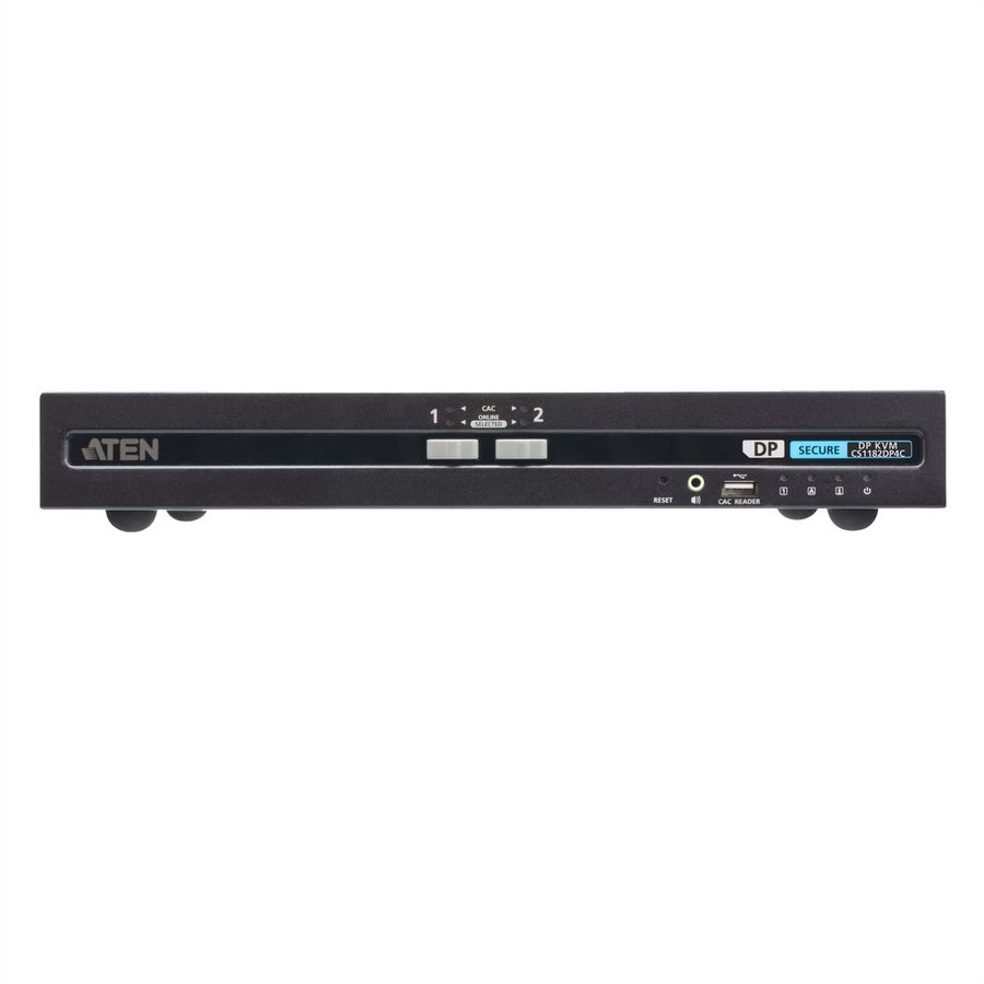 ATEN CS1182DP4C Commutateur KVM sécurisé DisplayPort à 2 ports USB avec CAC