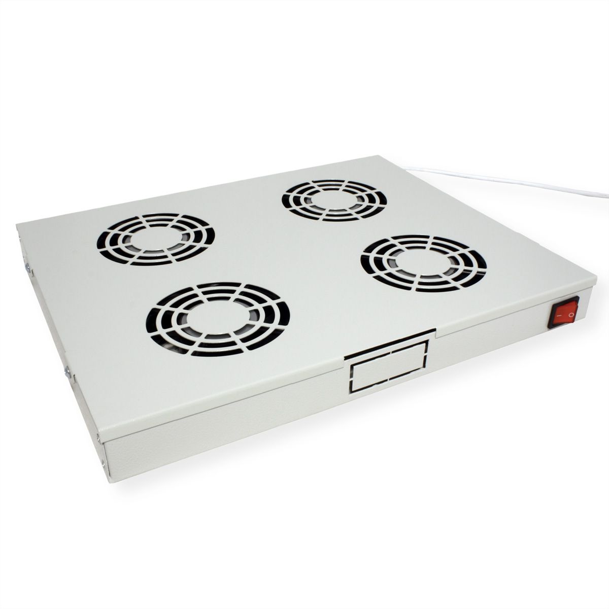 ROLINE 19" Unité de ventilation, 4 ventilateurs, Thermostat gris