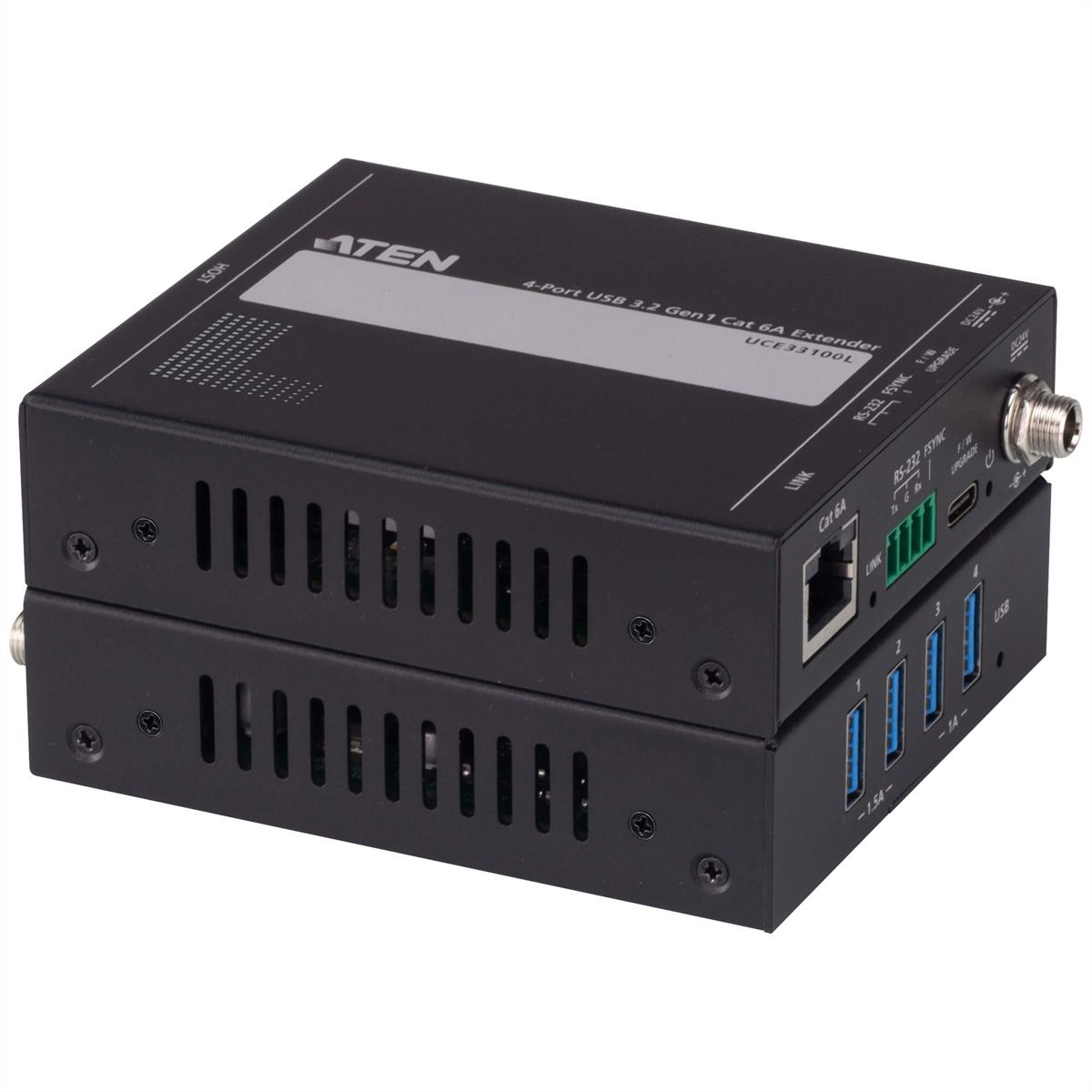 ATEN UCE33100 Prolongateur USB 3.2 Gen 1 Cat 6A à 4 ports, jusqu'à 100 m
