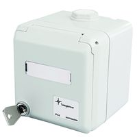 TELEGÄRTNER Boîtier IP44 AP verrouillable , avec logement de module pour 2xAMJ/UMJ