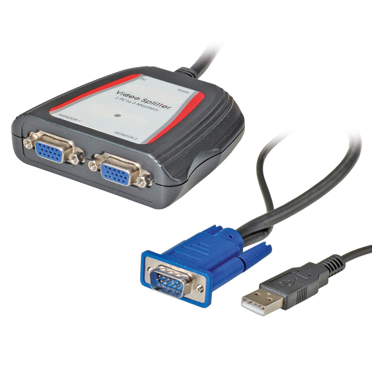 VALUE Distributeur vidéo portable, 2 ports, 250MHz