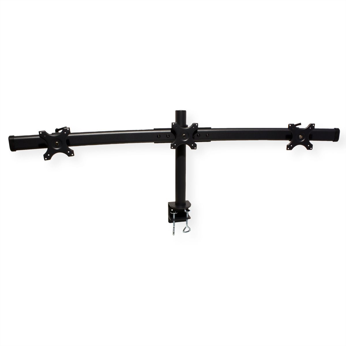 VALUE Bras pour LCD triple, noir, montage sur table