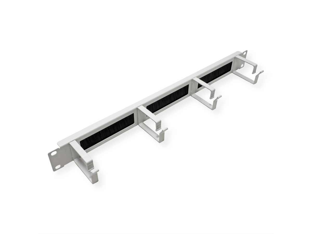 ROLINE 19" Passe-câbles  1U, Avec brosse 44x60mm gris